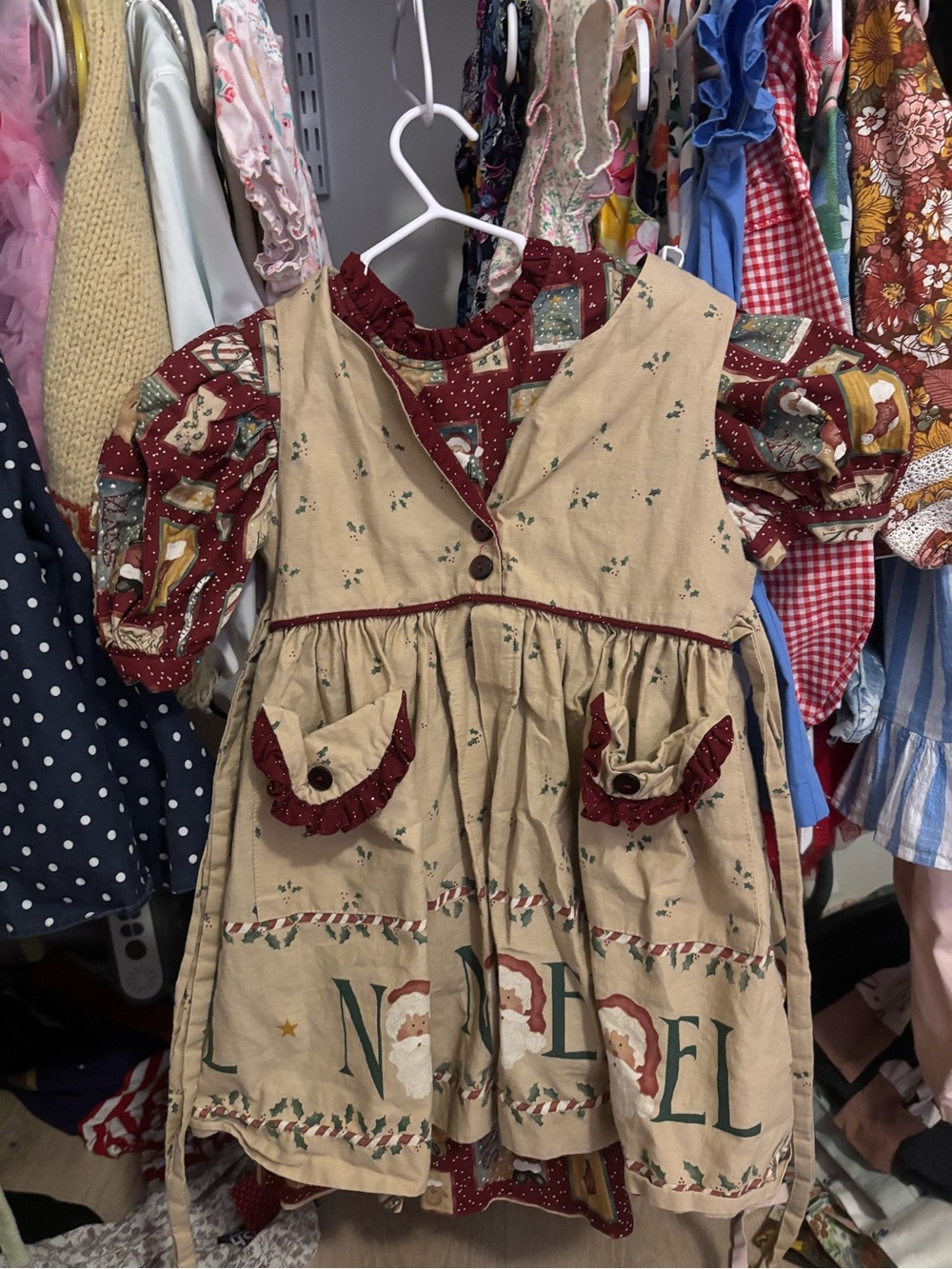 Handmade Vintage 2 Piece Christmas Dress